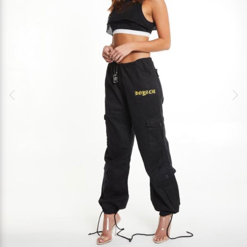 Boys Lie Pants/Yellow Font.